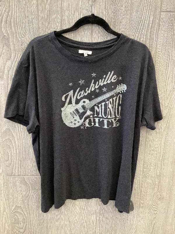 Black Top Short Sleeve Maurices, Size 1x