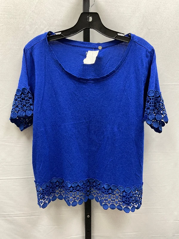 Blue Top Short Sleeve Ana, Size Xl