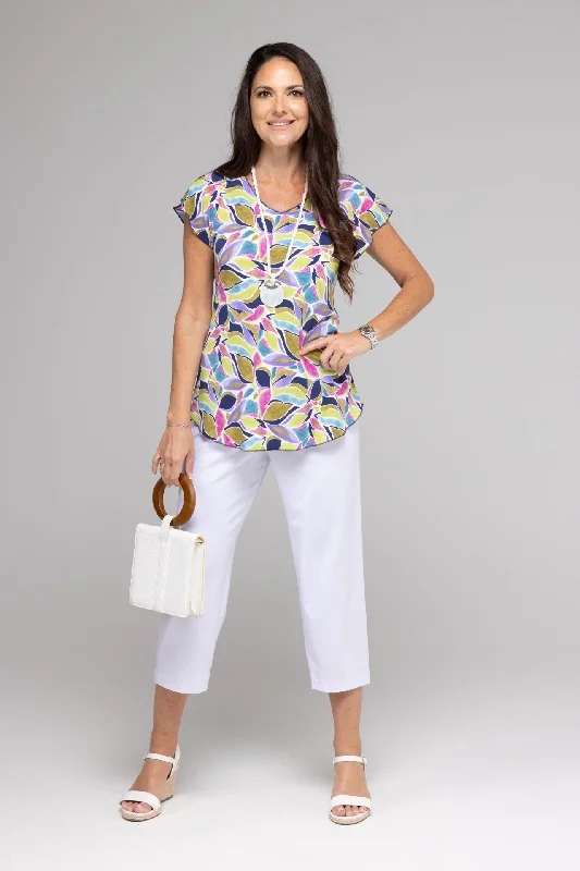 Candy Print Short Sleeve Jersey Top