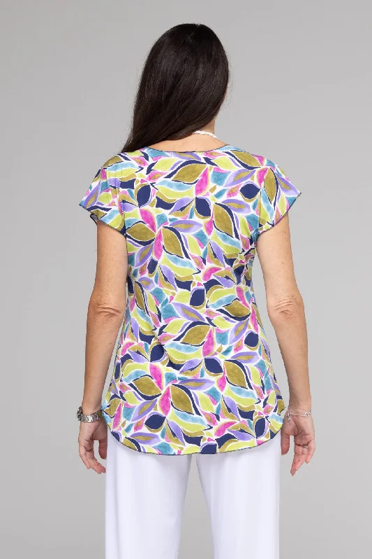 Candy Print Short Sleeve Jersey Top