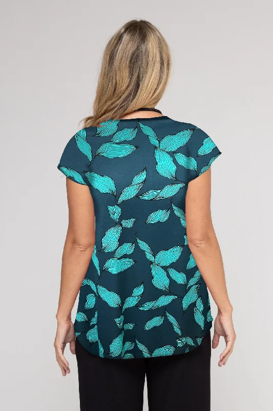 Cool Mint Print Short Sleeve Jersey Top