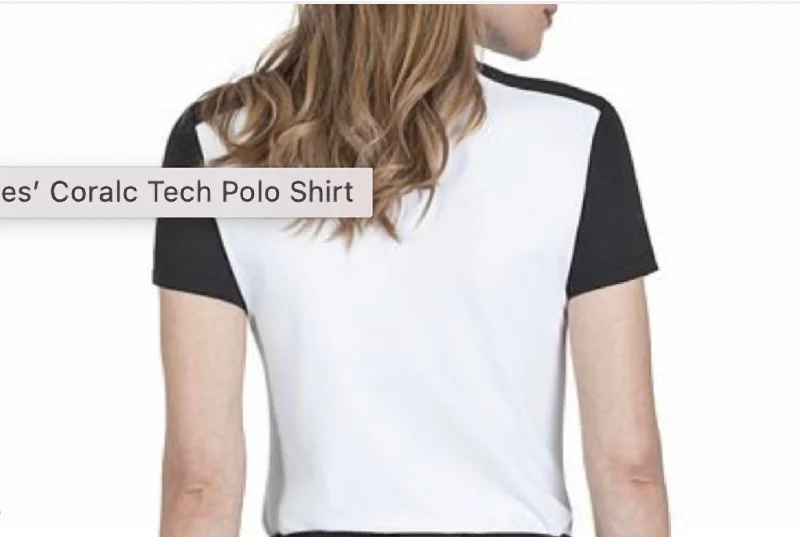 Equiline Ladiesâ€ Coralc Tech Polo Shirt In Bianco/white