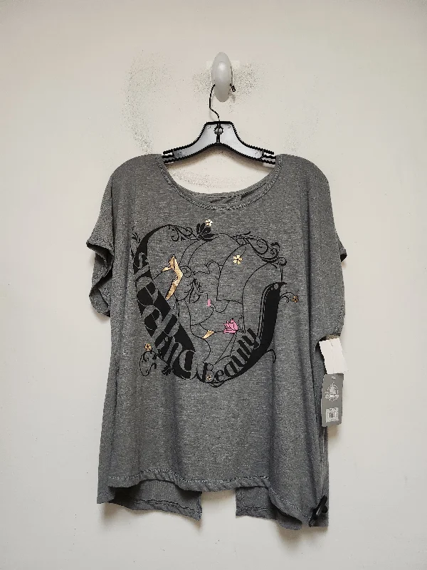 Grey Top Short Sleeve Basic Walt Disney, Size M