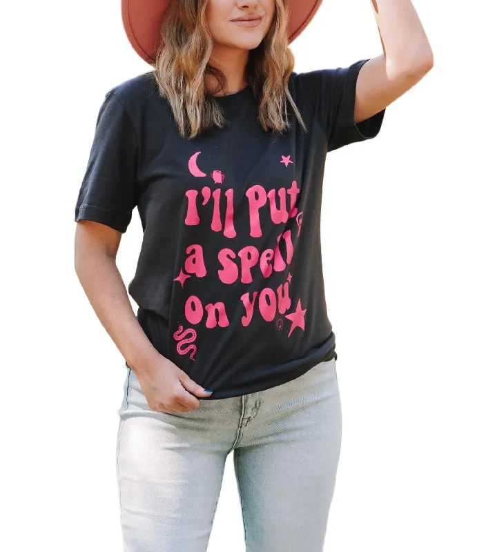 I Put A Spell On You Tee In Black