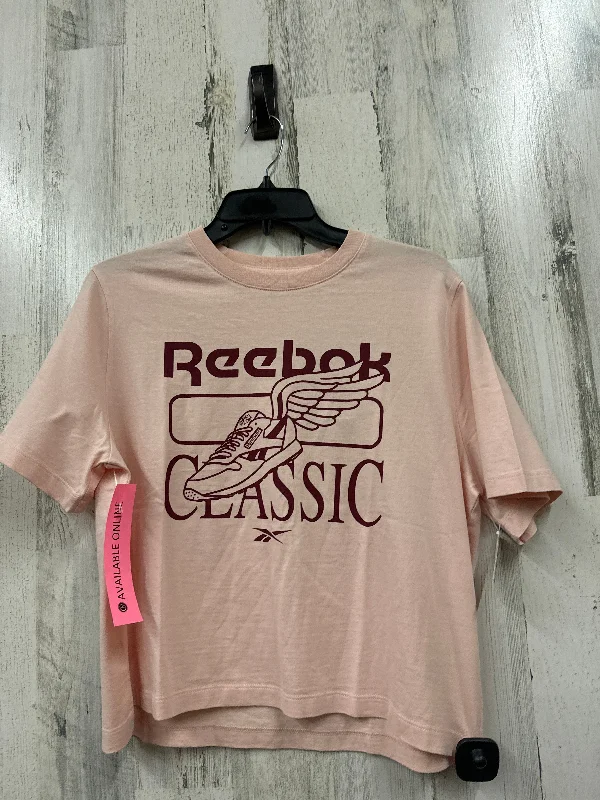 Pink Top Short Sleeve Reebok, Size L