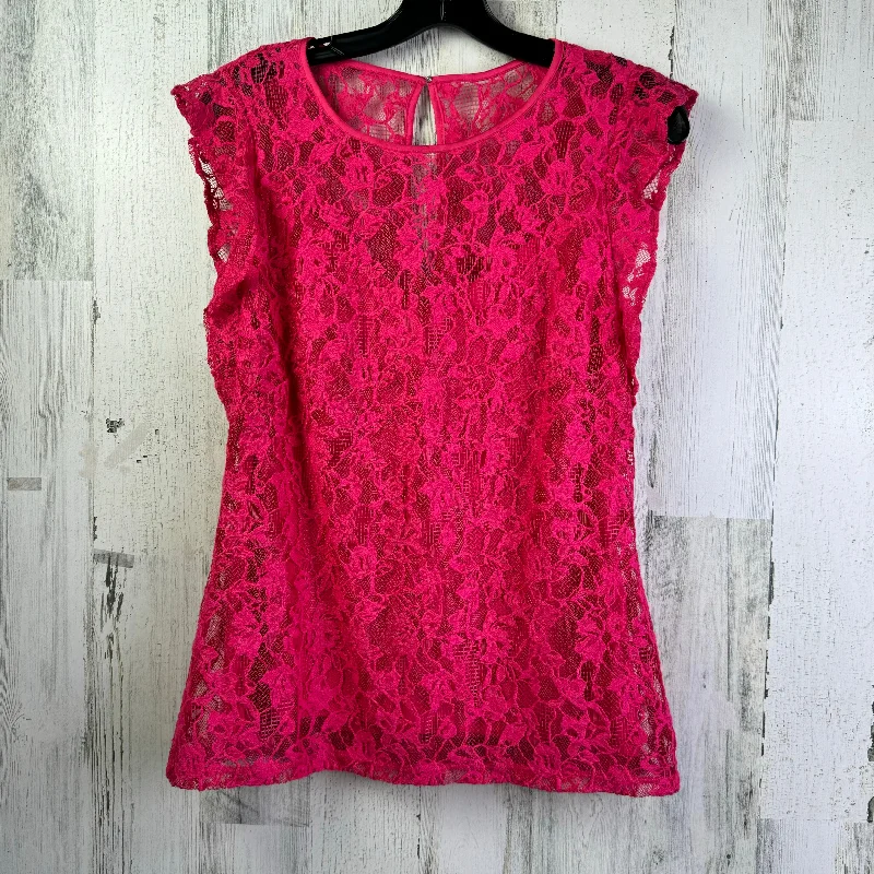 Pink Top Short Sleeve White House Black Market, Size M