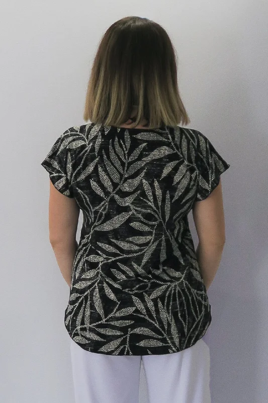 Storm Print Short Sleeve Jersey Top