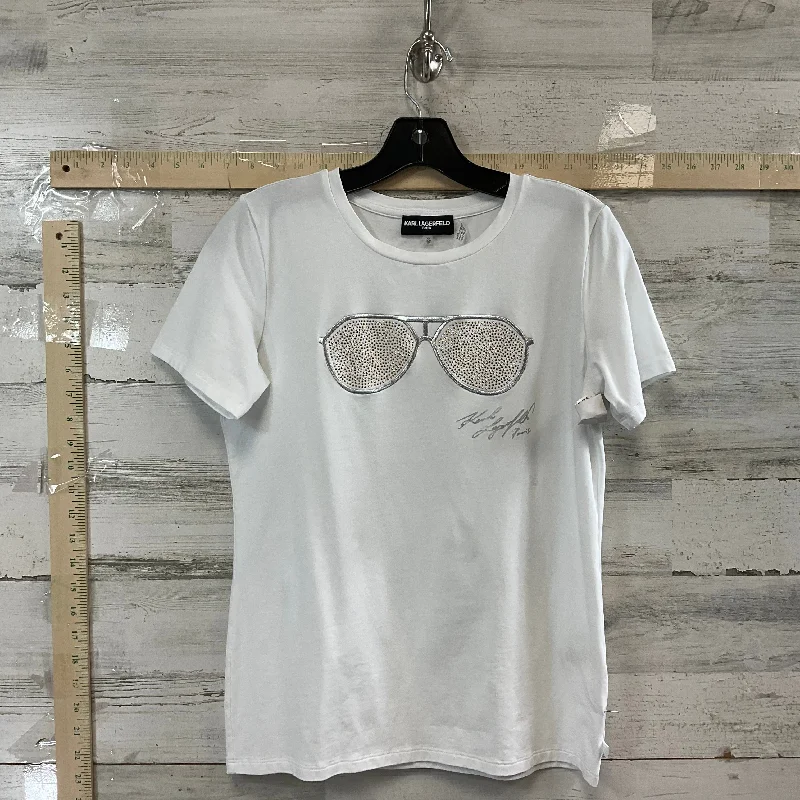 White Top Short Sleeve Karl Lagerfeld, Size S