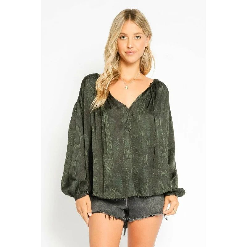 Green Viper Peasant Blouse