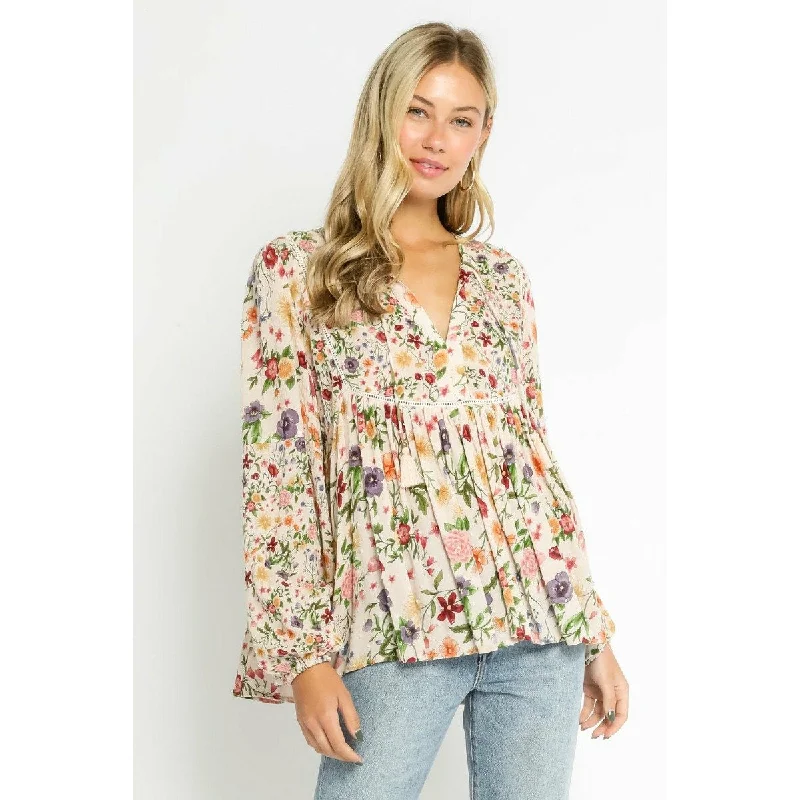 Poppy Fields Babydoll Blouse