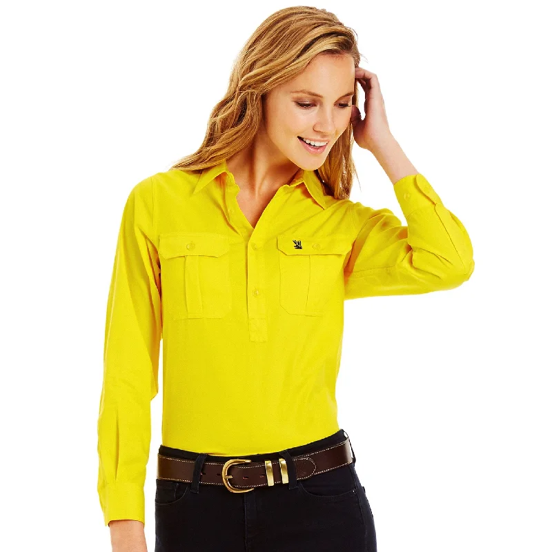 Bright Yellow Half Button