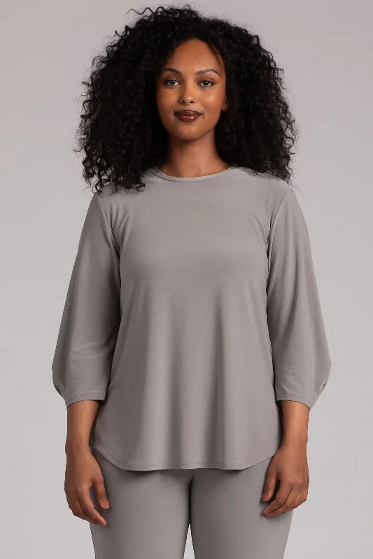 Classic Fit Lantern Top | Taupe