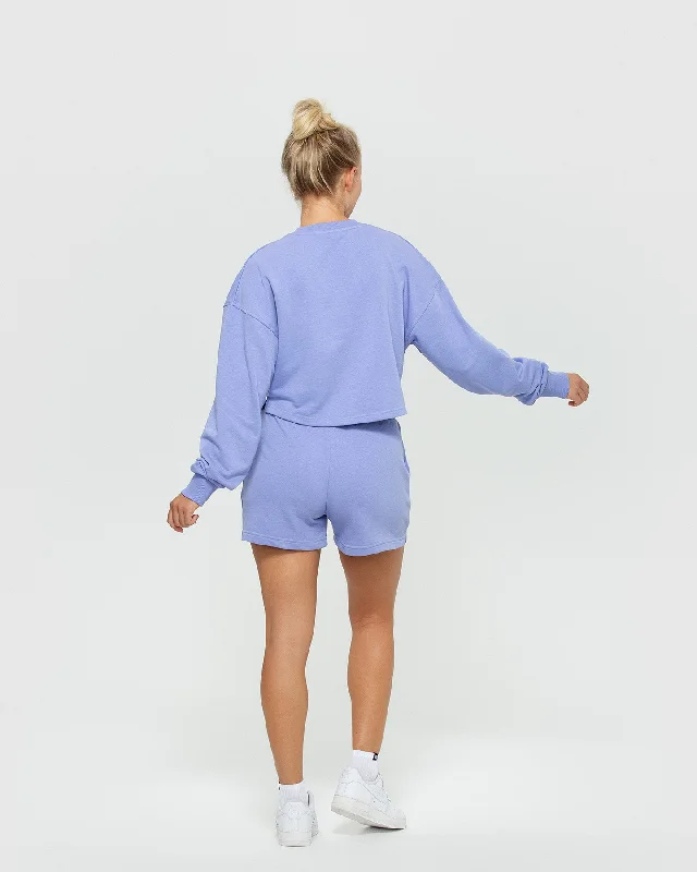 Comfort Cropped Crew Neck | Violet