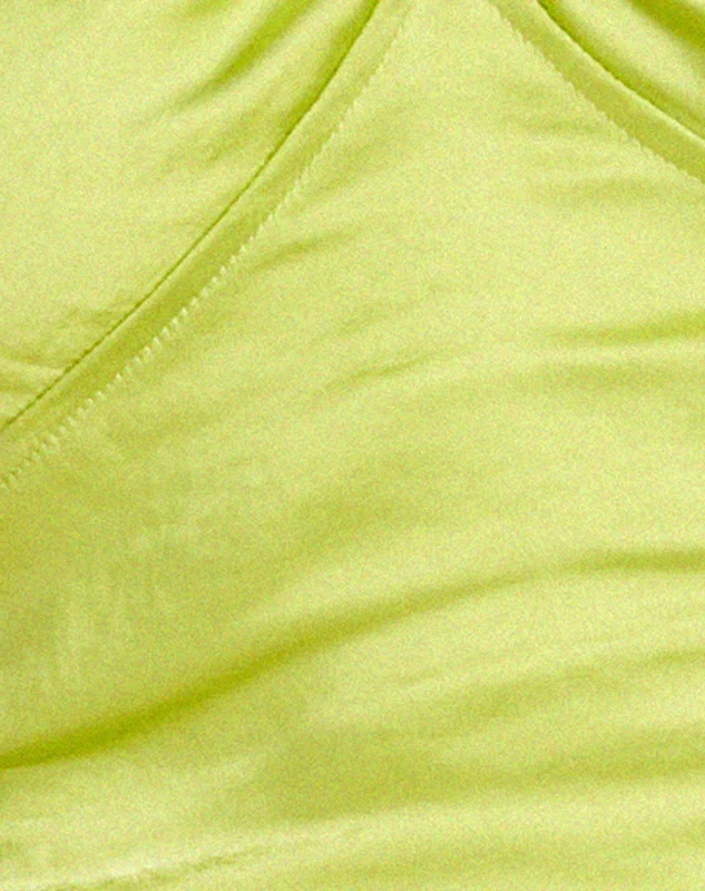 Haltri Crop Top in Satin Lime Green