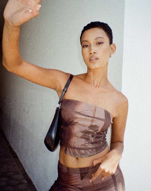 Iggy Crop Top in Photo Brown