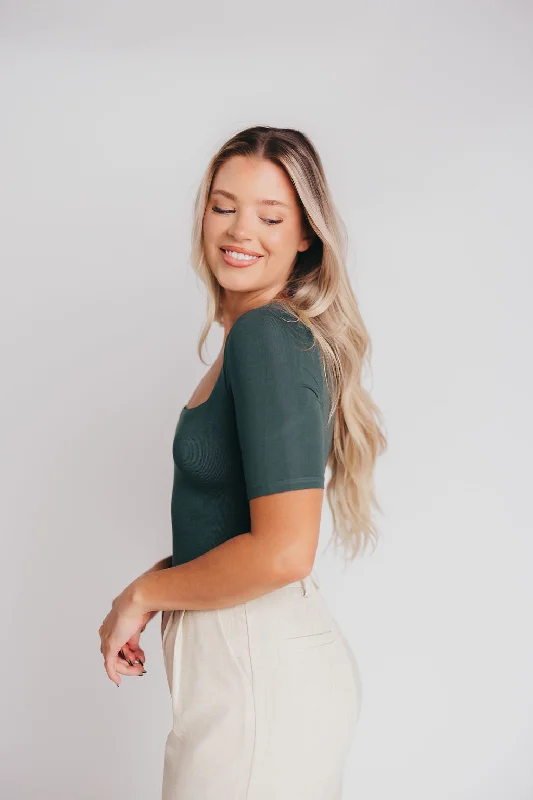 Kelly Top in Hunter Green