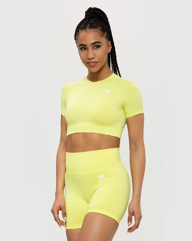 Power Seamless Short Sleeve Crop Top | Apple Mint