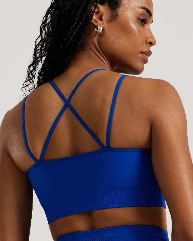 Power Seamless Sports Bra | Electric Blue