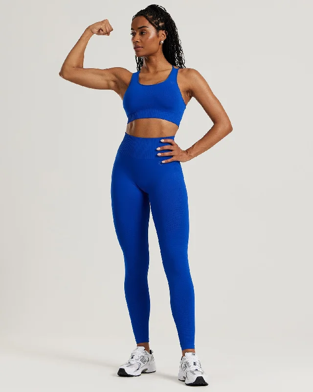 Power Seamless Sports Bra | Electric Blue