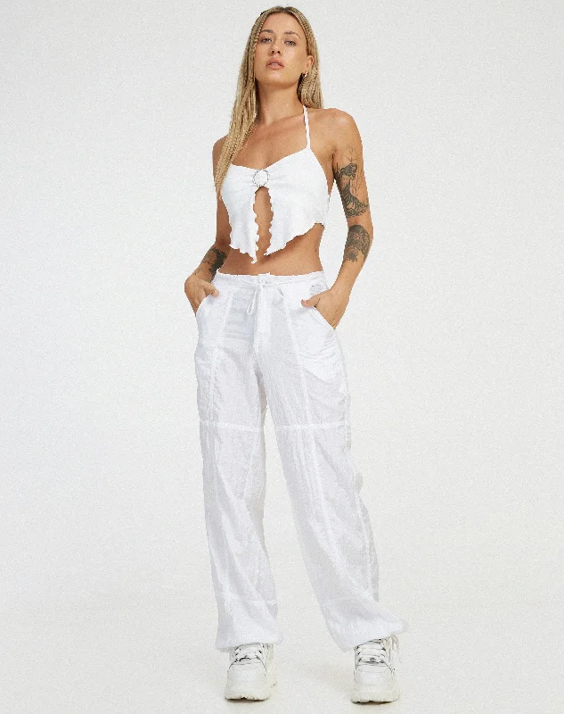 Shima Crop Top in White