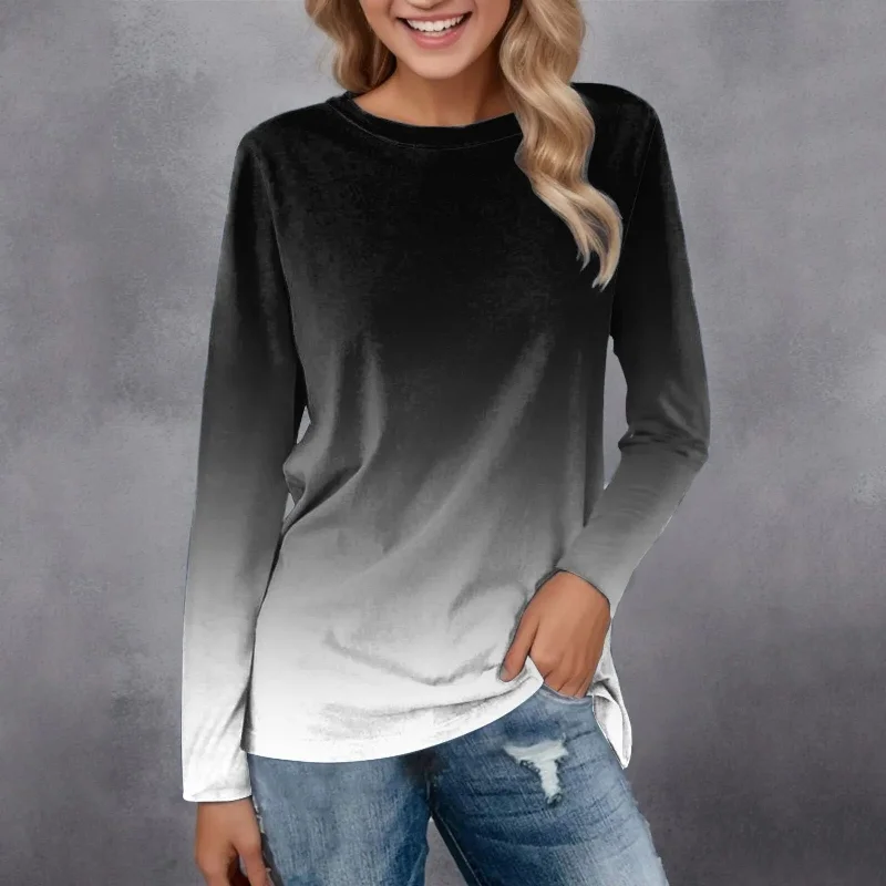 Streetwear Cotton Crew Neck Blouse