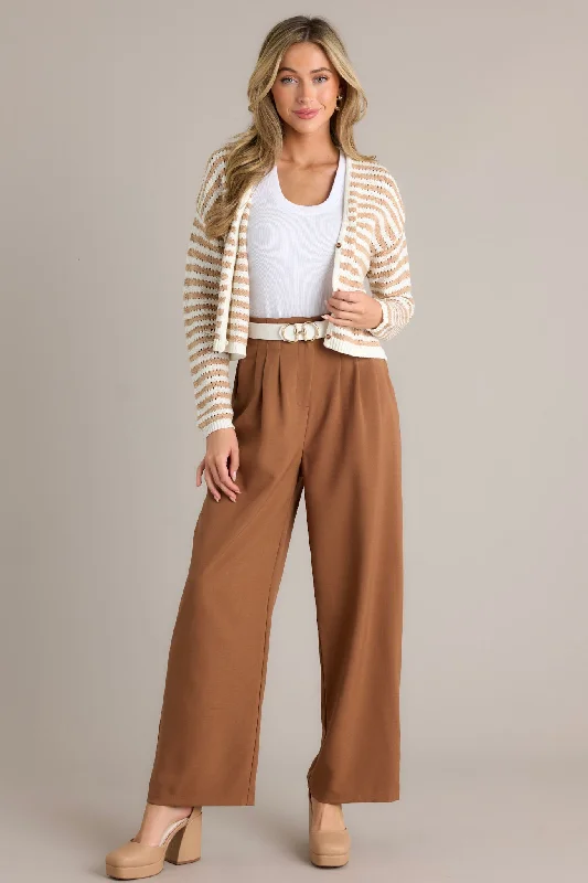 Sweet Serendipity Tan Long Sleeve Knit Cardigan