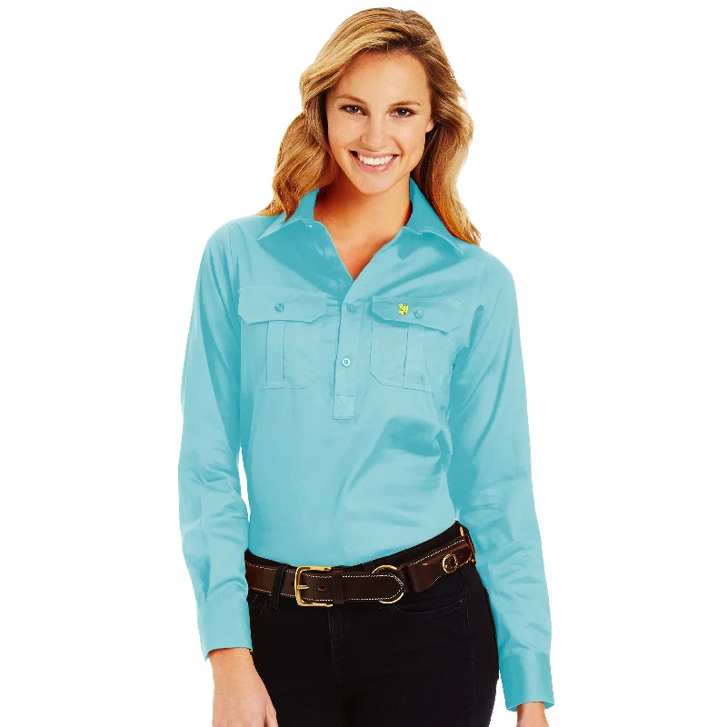 Turquoise Half Button