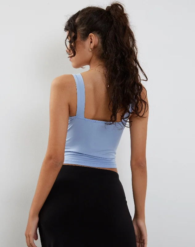 Ulani Crop Top in Cornflower Blue