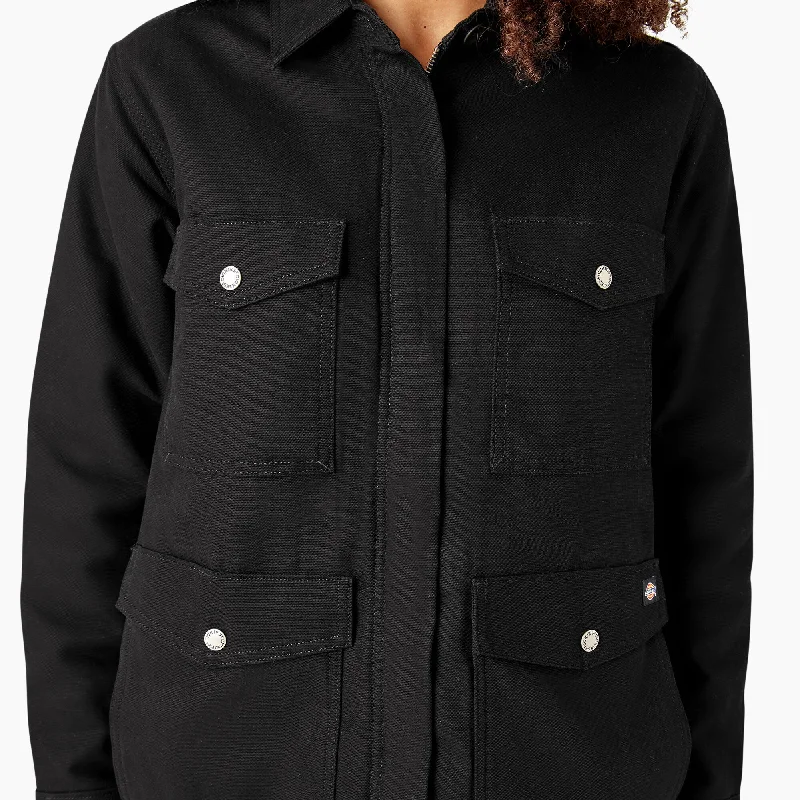 Dickies Women's Sherpa-Lined Duck Chore Coat