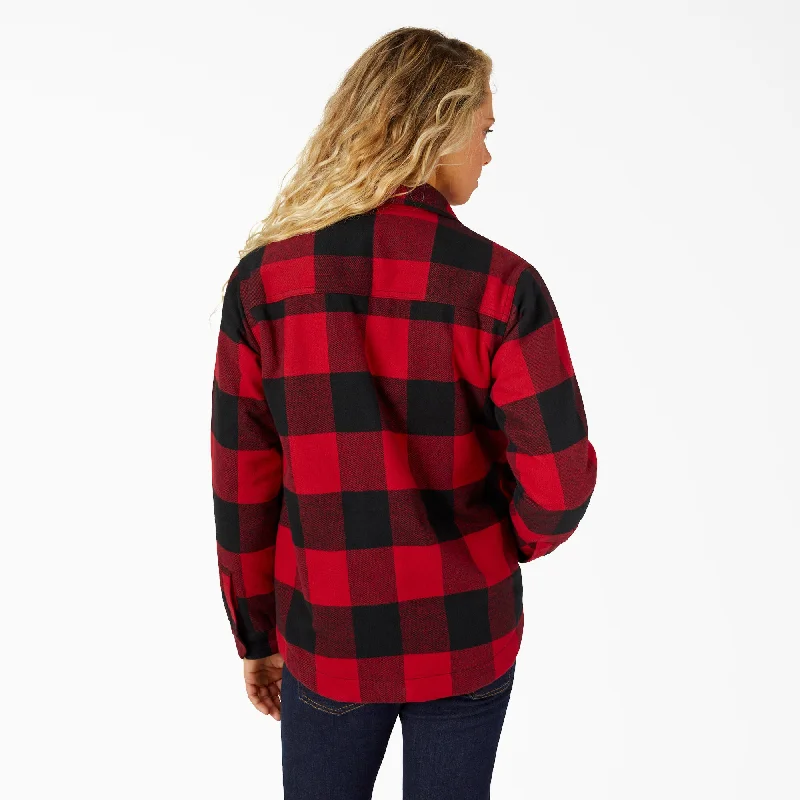 Dickies Women's Sherpa-Lined Flannel Coat