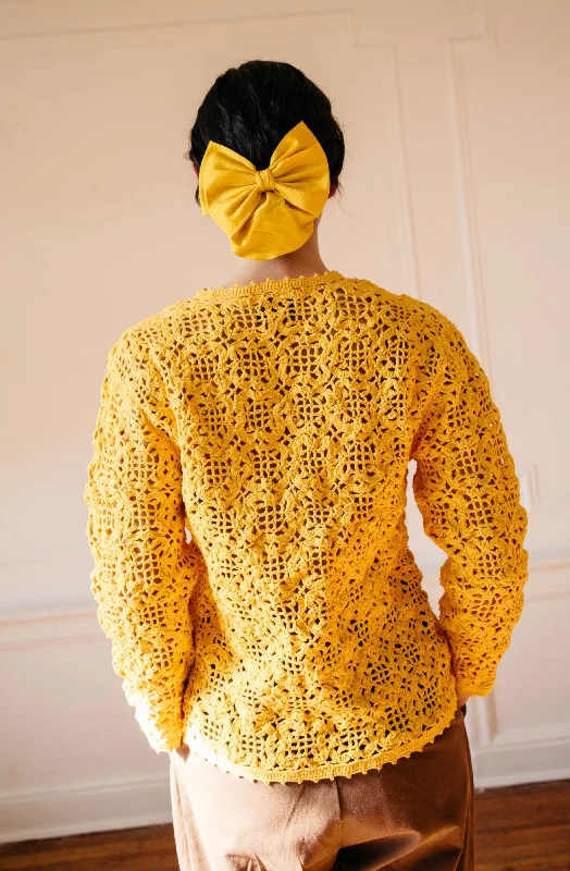 Dita Crochet Cardigan - Marigold