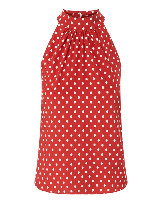 Kovi Polka Dot Halter Top