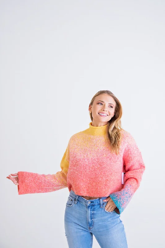 Mix Yarn Mock Sweater