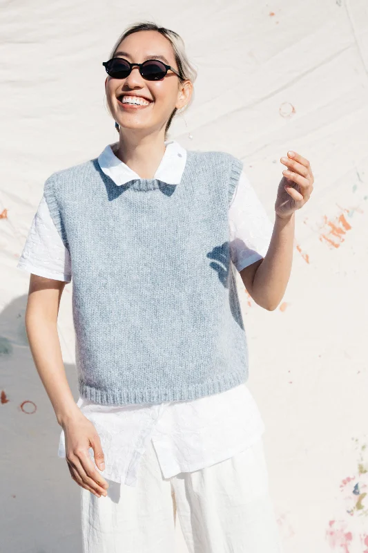 Sabine Sweater Vest- Powder