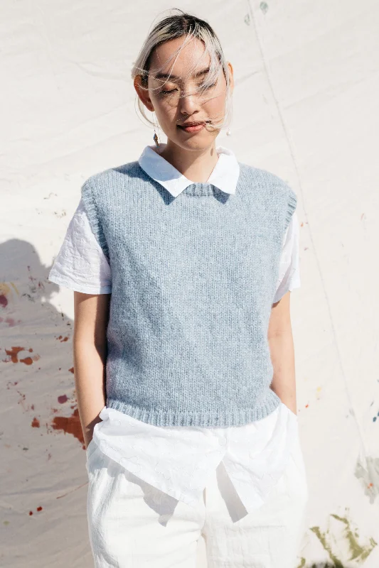 Sabine Sweater Vest- Powder