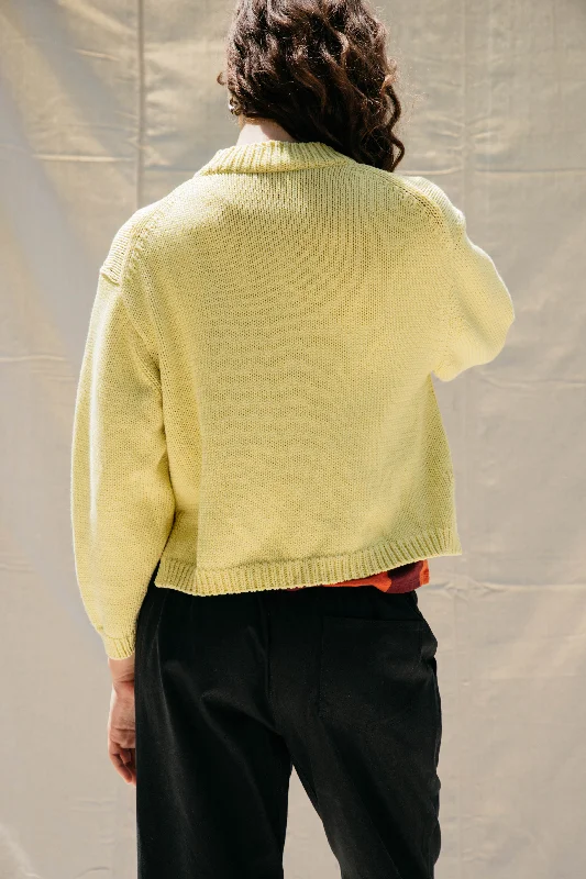 Shipley Cotton Cardigan - Lemon