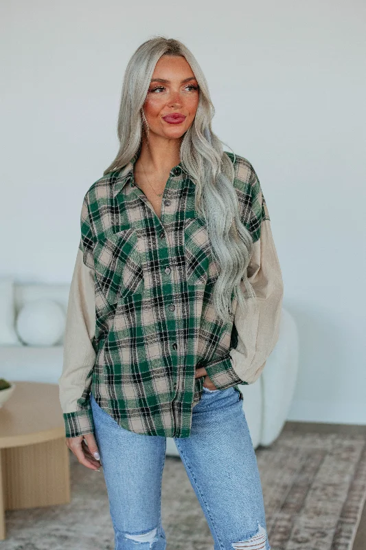 Tanner Flannel Top - Pine Mix