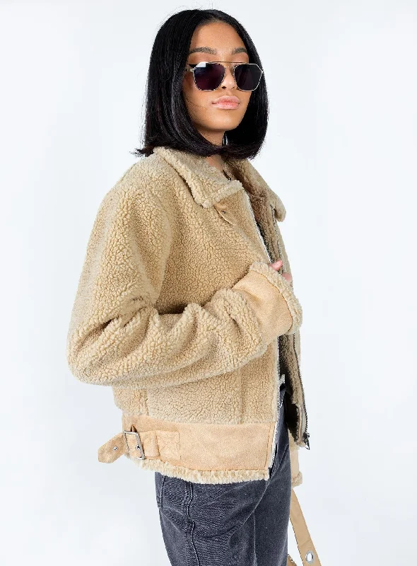 The Gordon Aviator Jacket Beige