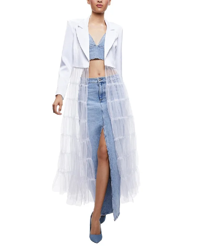 alice + olivia Everly Drama Tulle Blazer