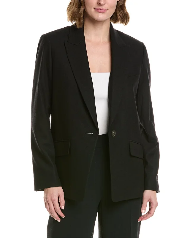 Vince Single-Breasted Wool-Blend Blazer