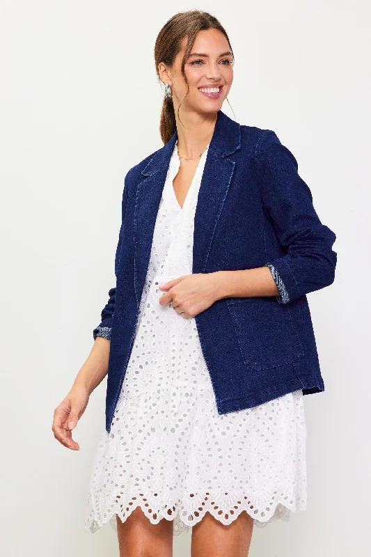 Washed Denim Blazer