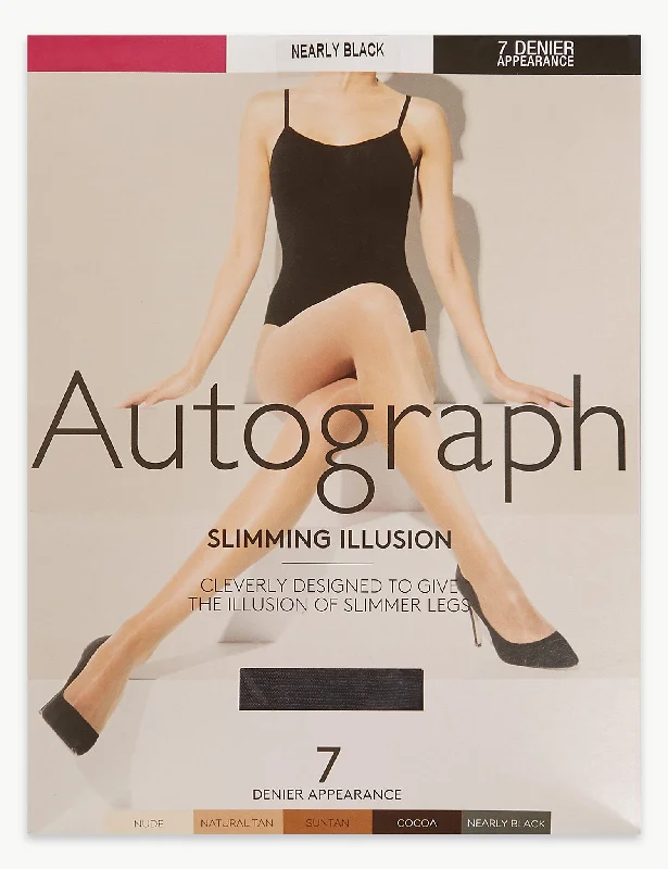 7 Denier Slimming Illusion Sheer Tights