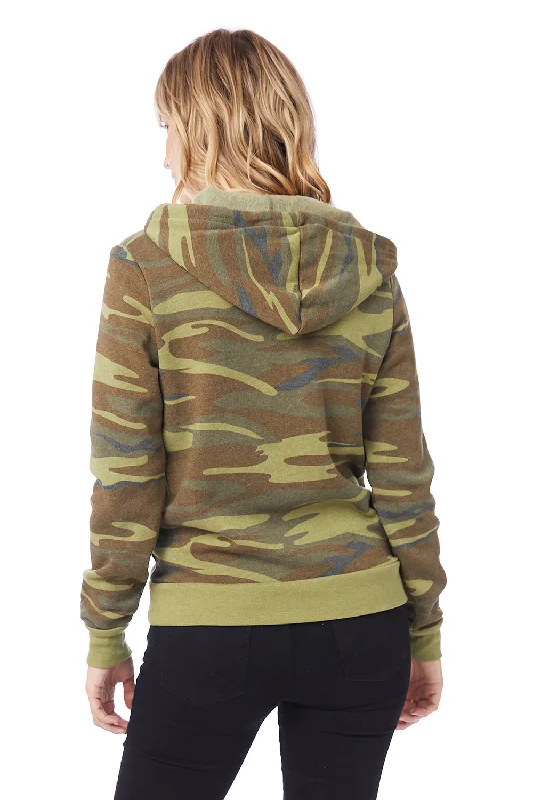 Alternative Womens Athletics Eco Fleece Hooded Sweatshirt Hoodie - Camo