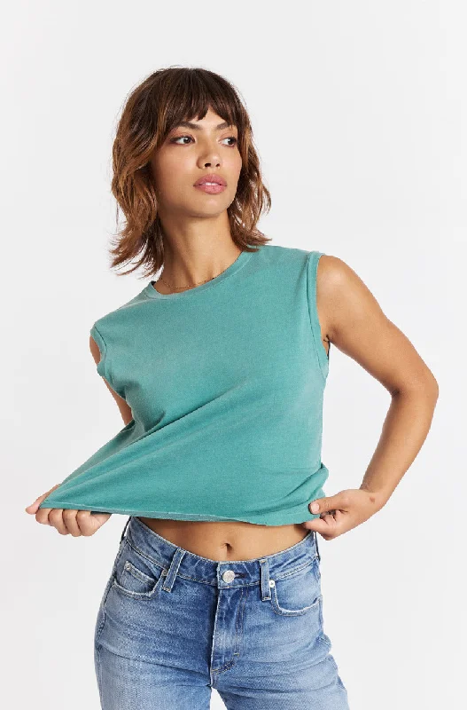 AMO Sleeveless Teal Babe Tee