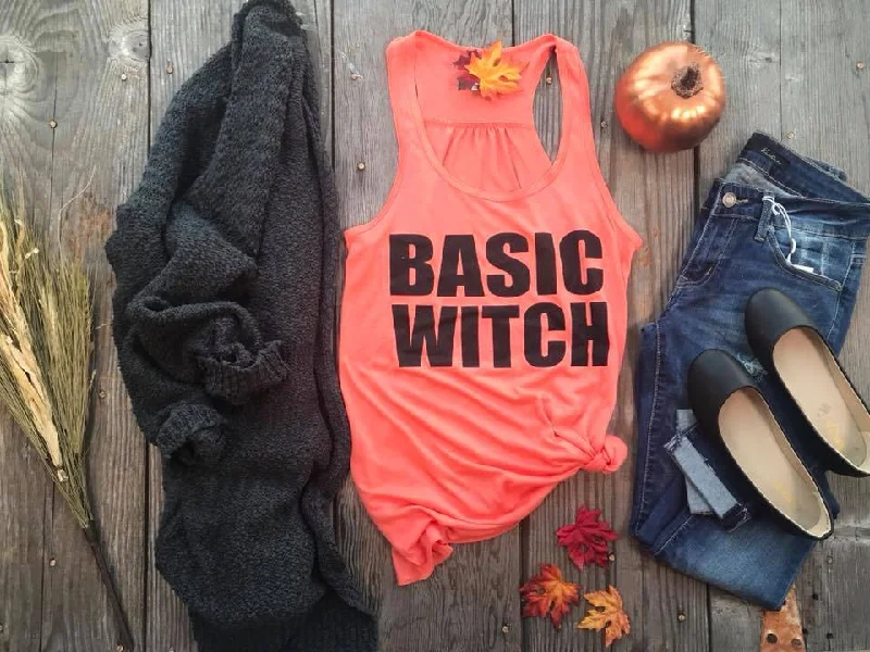 Basic Witch Graphic Tank | Orange** - Final Sale