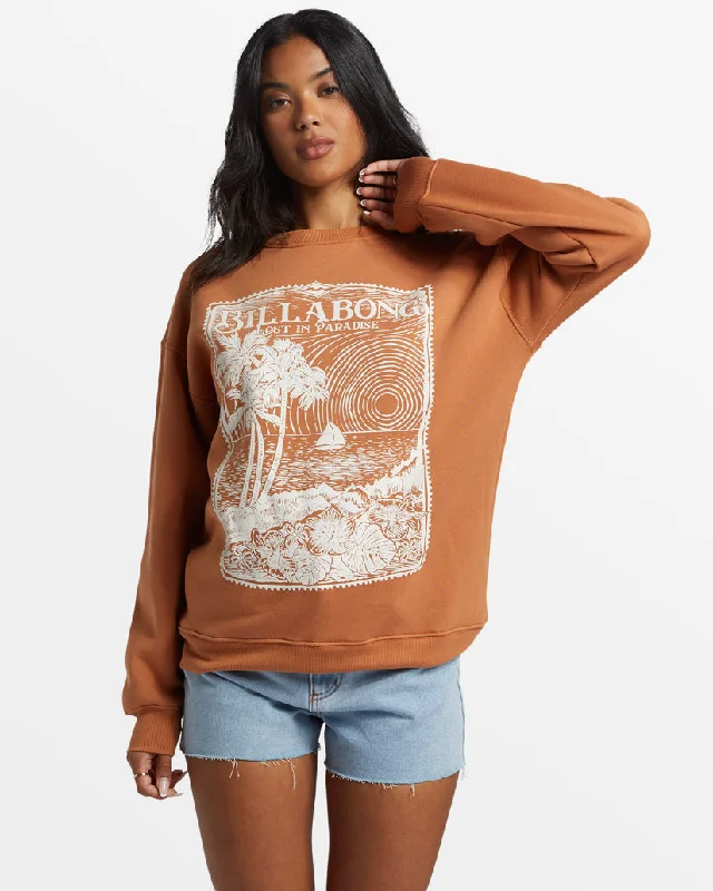 Billabong Paradise Is Here Sweatshirt-Toffee