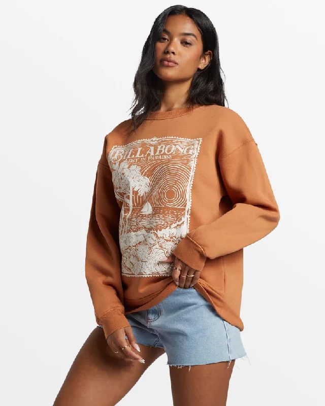 Billabong Paradise Is Here Sweatshirt-Toffee