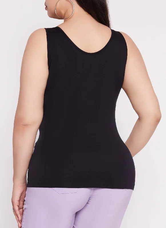 Plus Size Criss Cross Tank Top