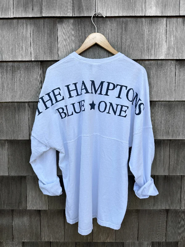 Unisex Blue One Longsleeve White