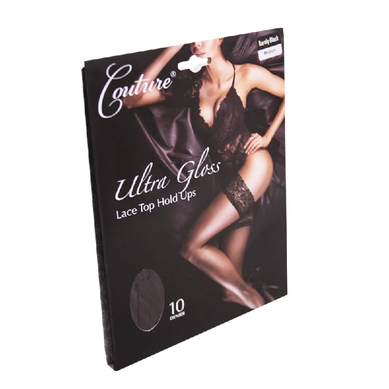 Couture Womens/Ladies Ultra Gloss Lace Top Hold Ups (1 Pair)